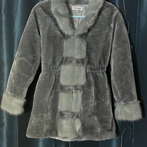 Grey Faux Fur Coat